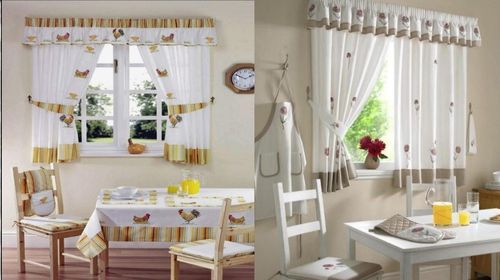 Cortinas para cocina detalles en blanco
